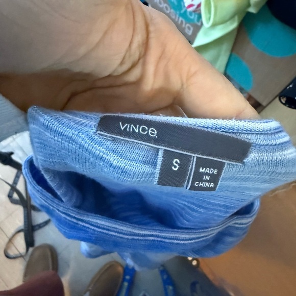 Vince Blue Ombre Cotton Dolman Sweater - Picture 4 of 6